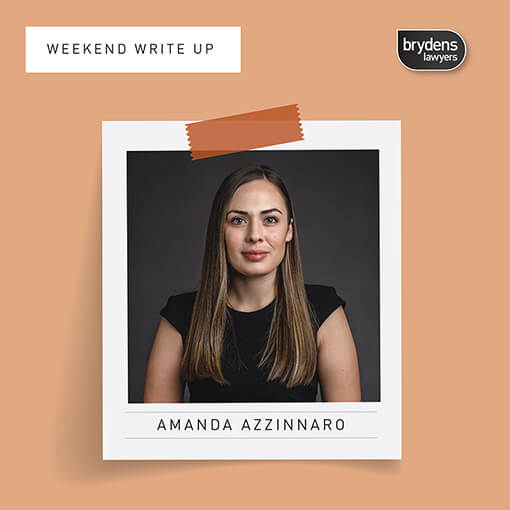 Weekend write up Amanda Azzinnaro